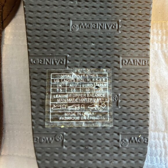 Rainbow sandals, brown, women's XL, like new! - Picture 2 of 3